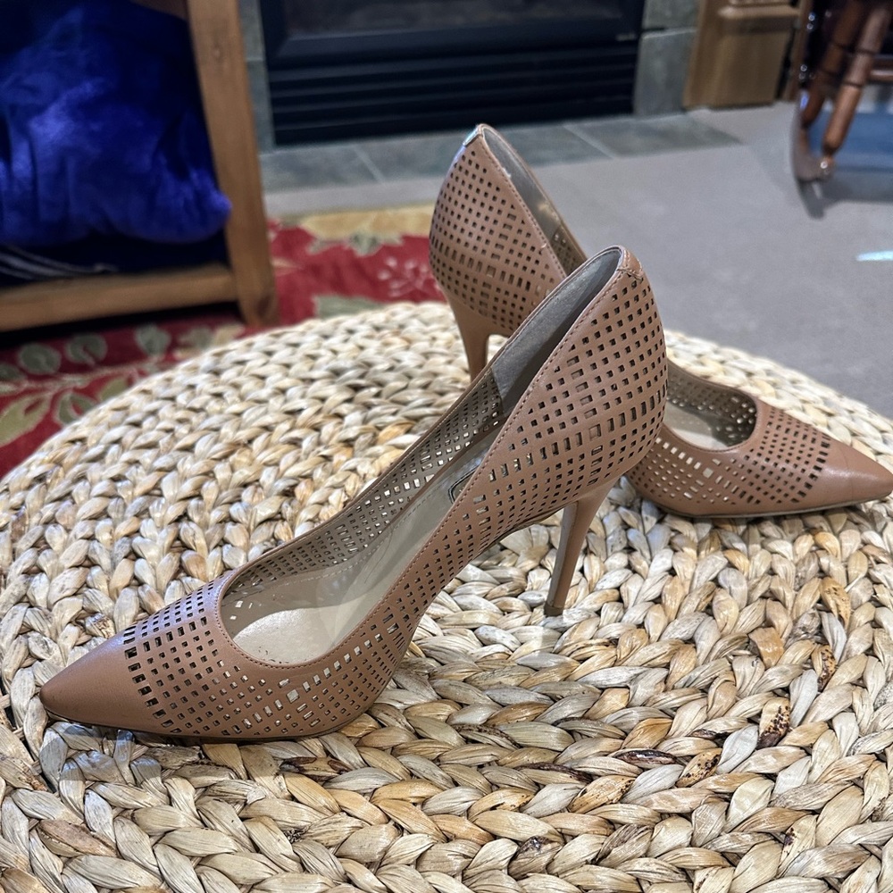 Bcbgeneration Tan Cutout Heels - image 3